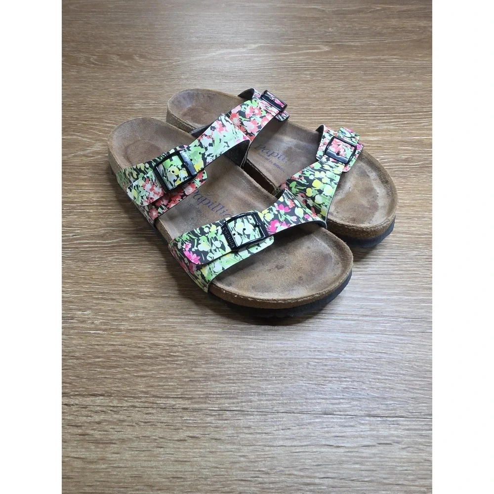 Birkenstock Papillio Sydney Sandals Women's 39 8-8.5 Floral Birko-Flor Narrow